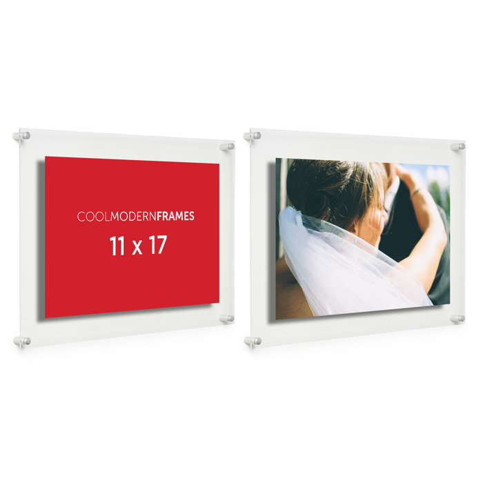 Cool Modern Frames Clear Acrylic Floating Picture Frame & Reviews Wayfair